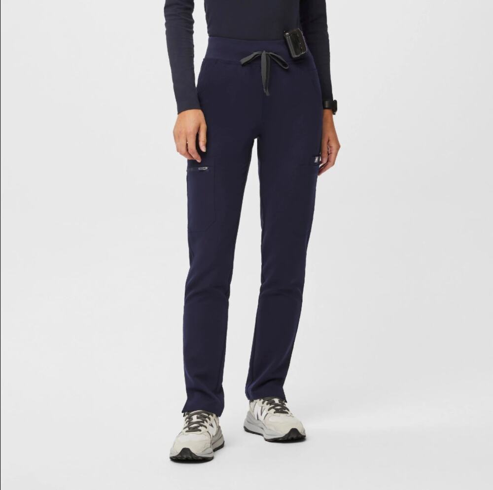 Figs Yola High-Rise Slim Scrub Pant Navy Blue Size S/T Small Tall EUC
